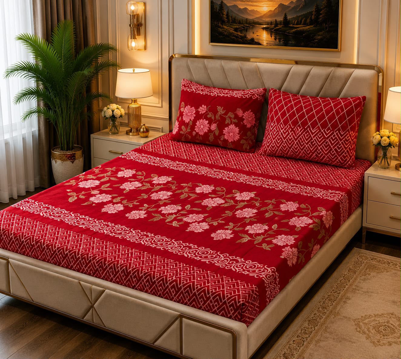 ποΈ 3 Pcs Fleece Bedsheet Set β Ultra Soft & Warm