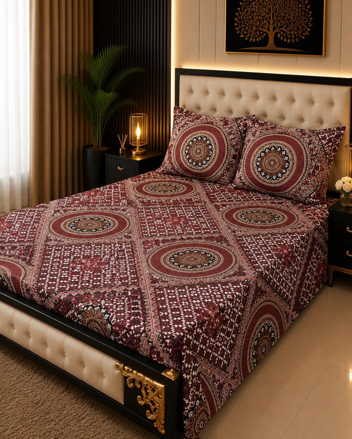 Tytan Cotton Bed Sheet - King - TBS047