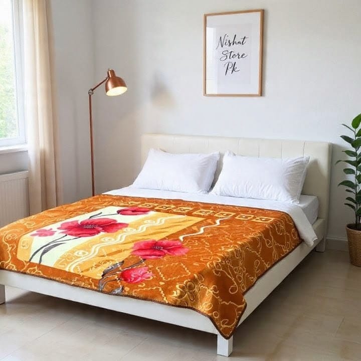 Velvet Embossed Panel Blanket – Luxury Collection