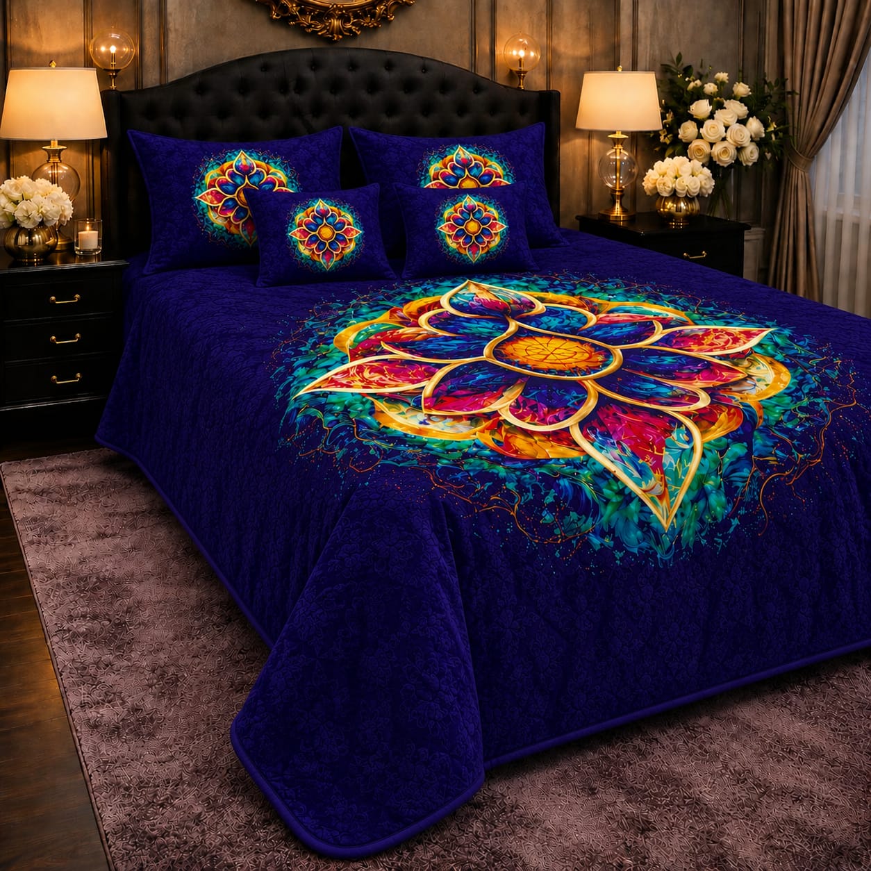 Soft & Durable 8D King Size 5 Piece Bed Sheet Set 04