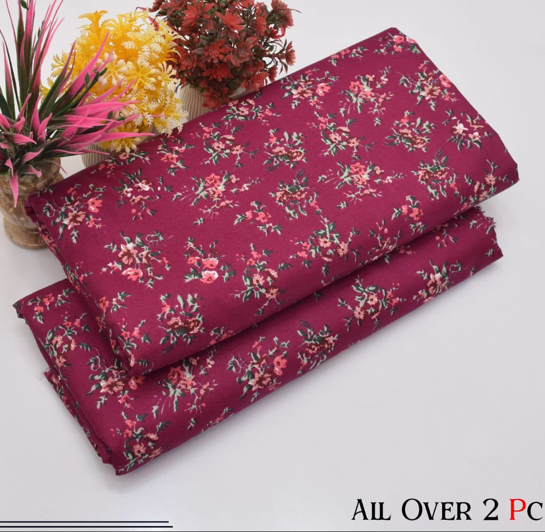 Winter Women Unstitched Suit - 2pcs - WWU054