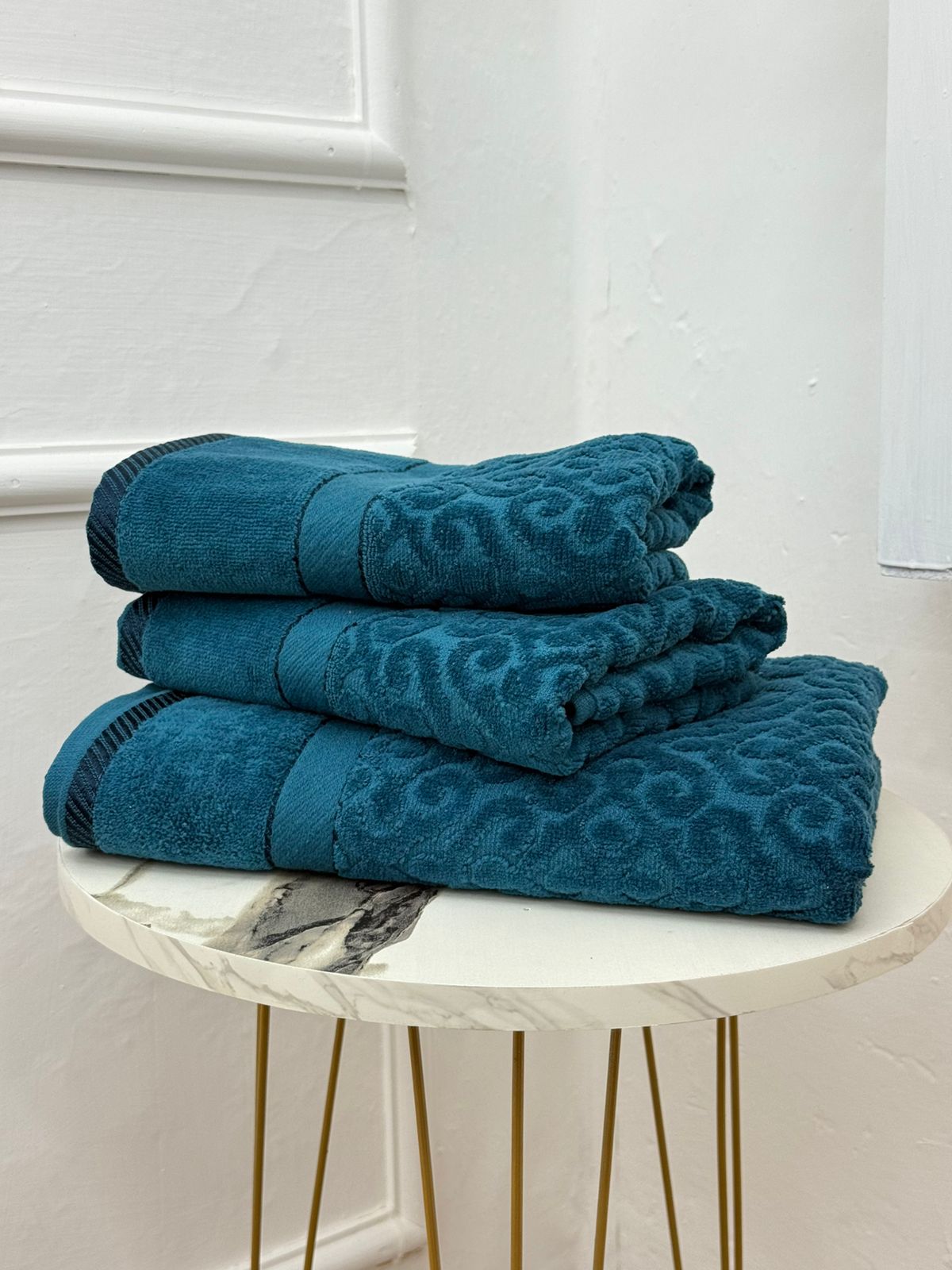 2️⃣ Luxury Soft Cotton 3 Piece Bath Towel Set