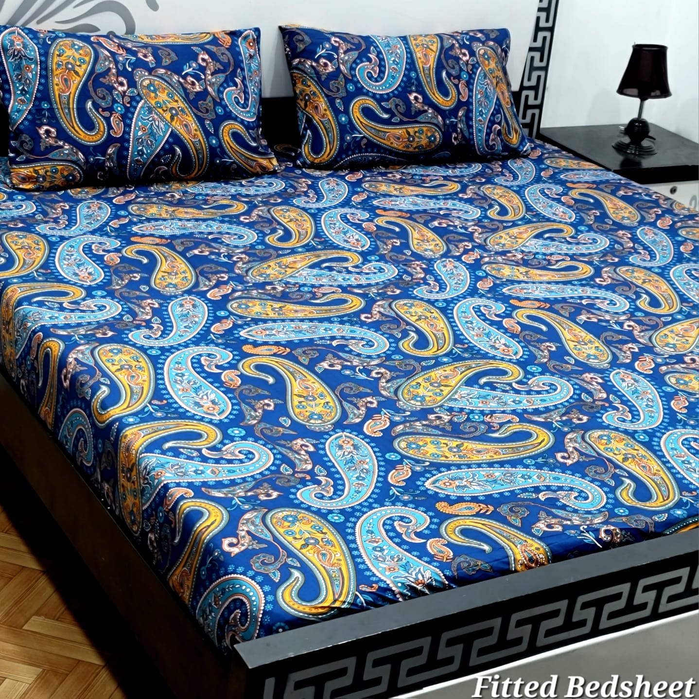 PURE SOFT COTTON SATIN KING SIZE FITTED BED SHEETS 02