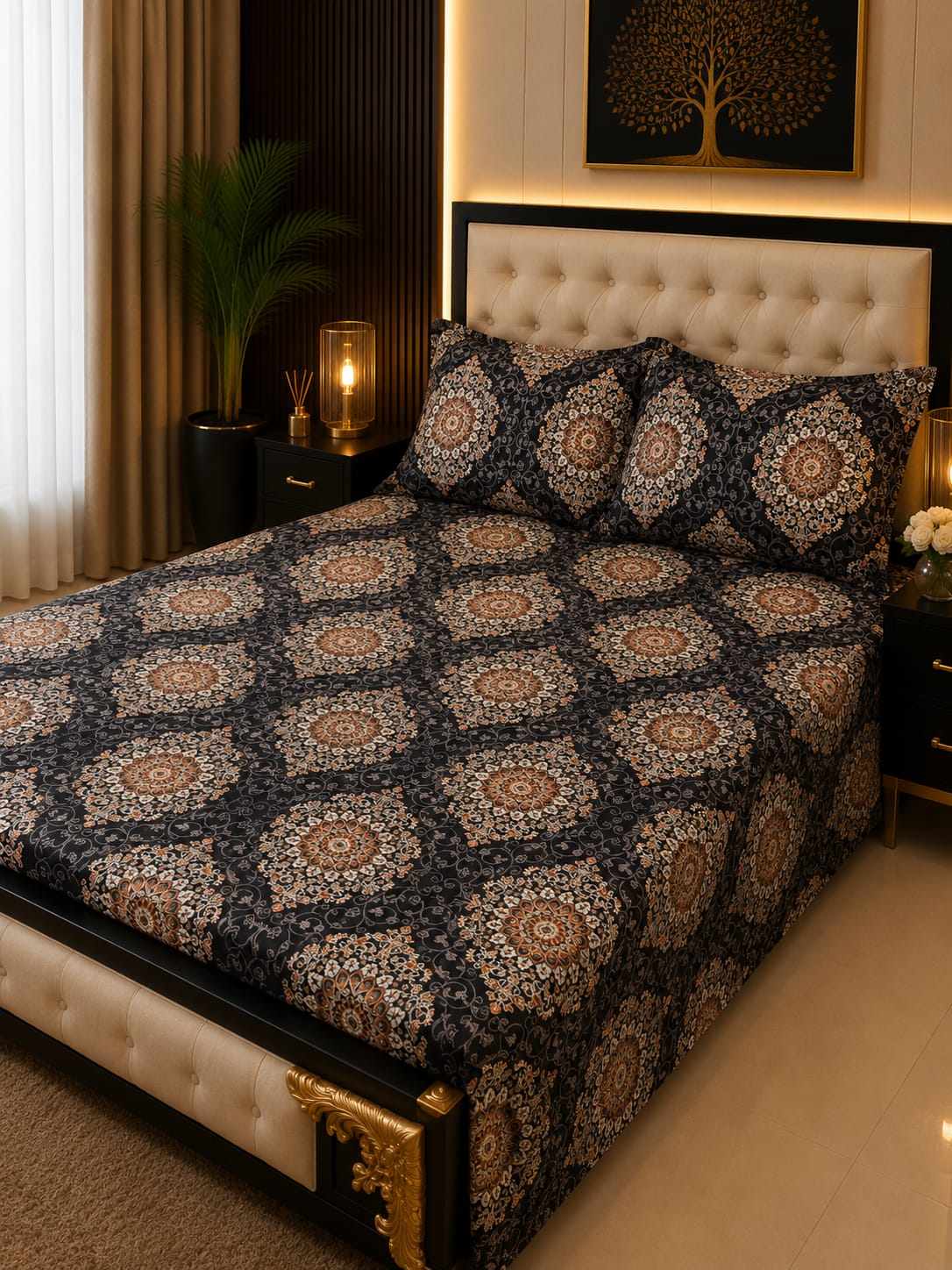 Tytan Cotton Bed Sheet - King - TBS049