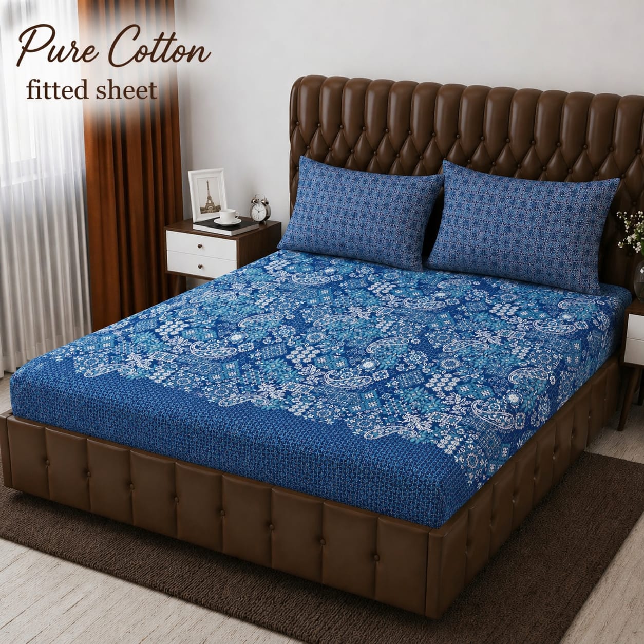 3 Pcs Pure Cotton Fitted Bedsheets 05