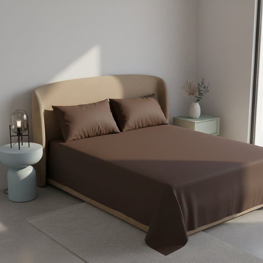 3 Pcs Plain Colour King Size Bedsheet Set – Soft & Comfortable 05