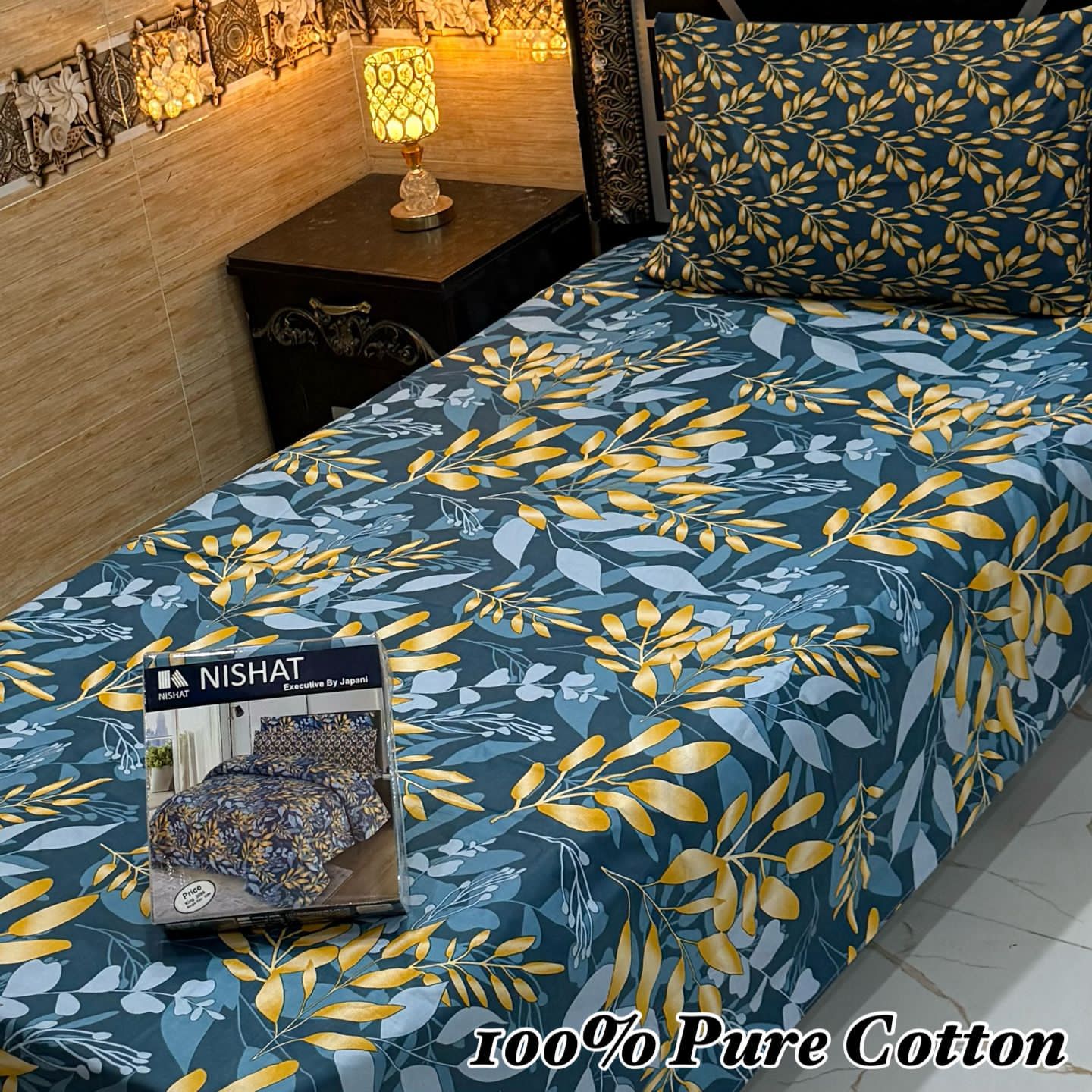 Premium 4 Pcs Single Pure Cotton Bedsheets – Gift Pack 012