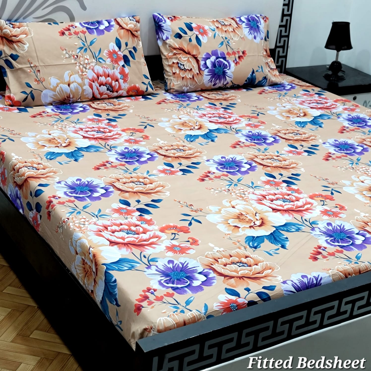 PURE SOFT COTTON SATIN KING SIZE FITTED BED SHEETS 03