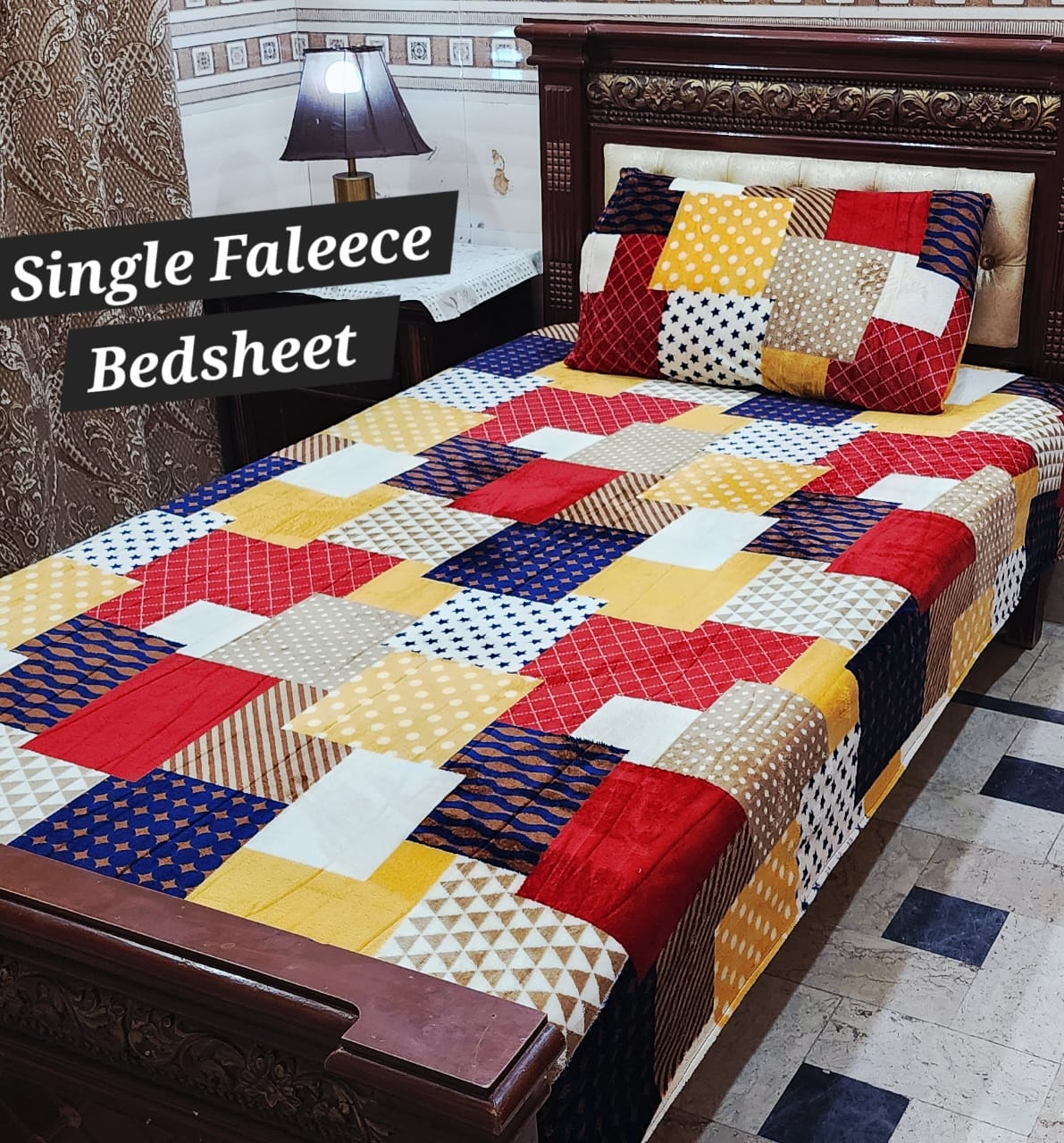 2 Pcs Single Soft Velvet Fleece Bedsheets – Ultra Cozy & Warm 03