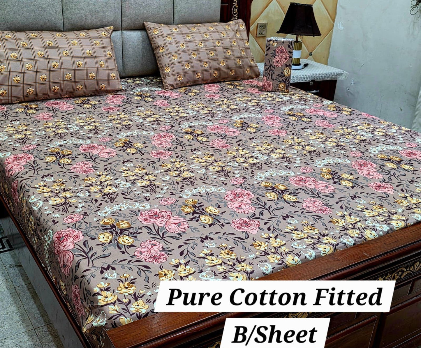 3 Pcs Pure Cotton Fitted Bedsheets 03
