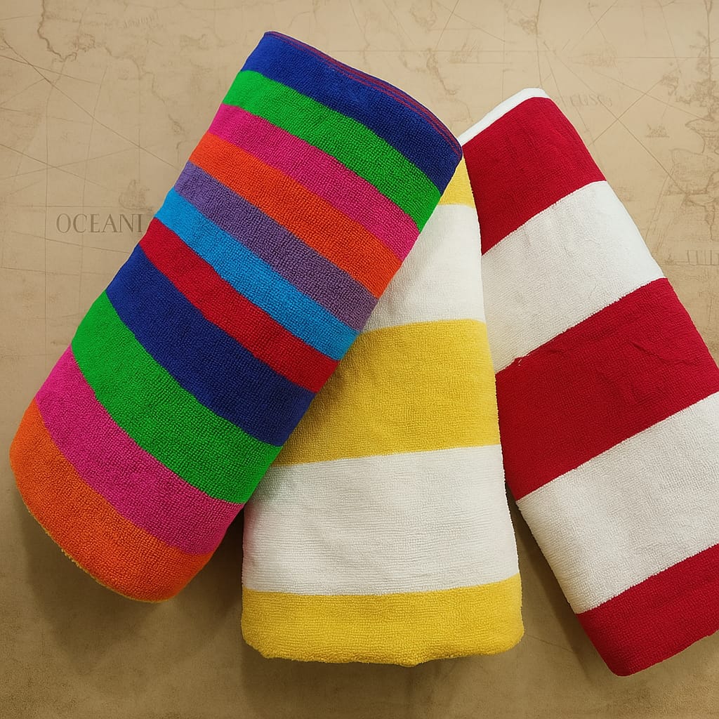 3 Pcs Soft Cotton Bathroom Towel Pair – Ultra Absorbent & Premium Quality