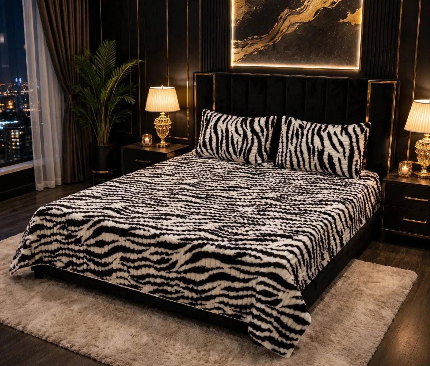 Ultra Soft Winter Puffy Bedsheet – 3 Piece King Bedding Set 07