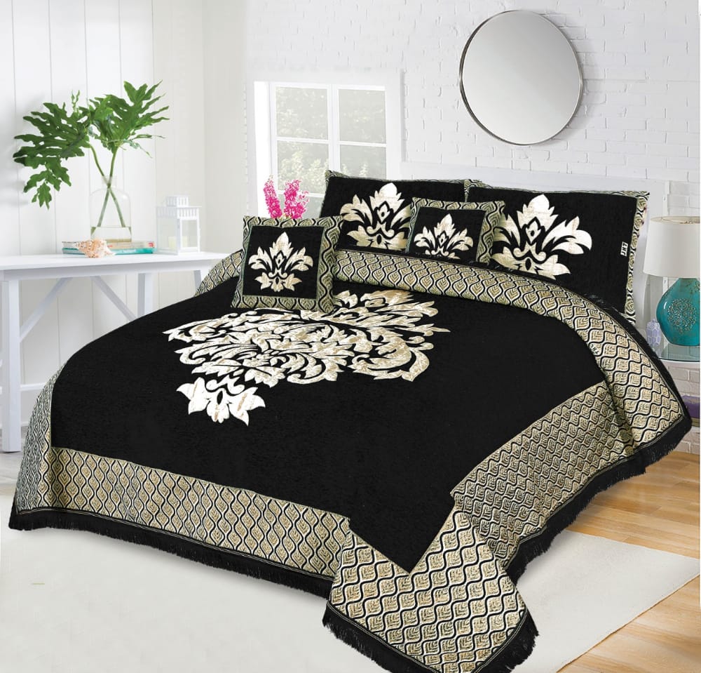 Relent Bridal Velvet Bed Sheet Set - 5pcs - RBB08