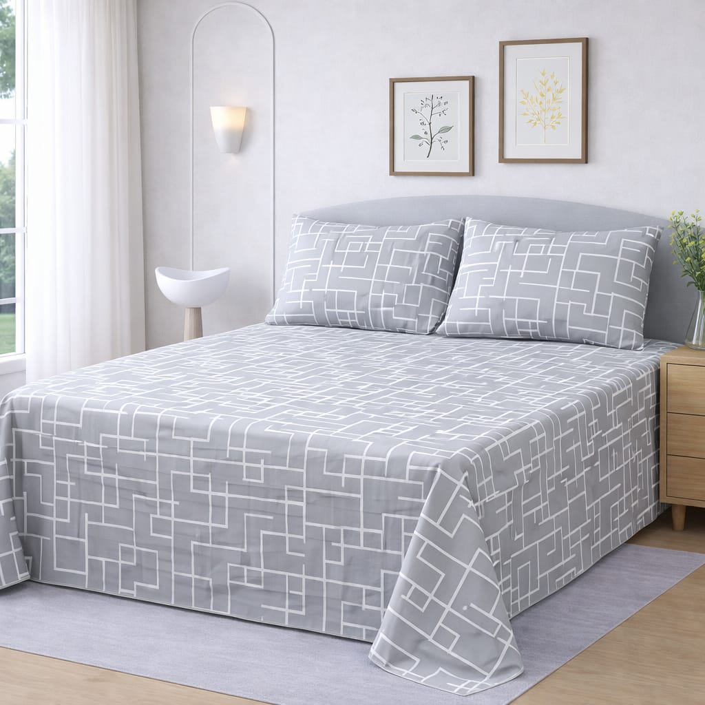 Cozify Pure Cotton Bed Sheet - King - CPB043