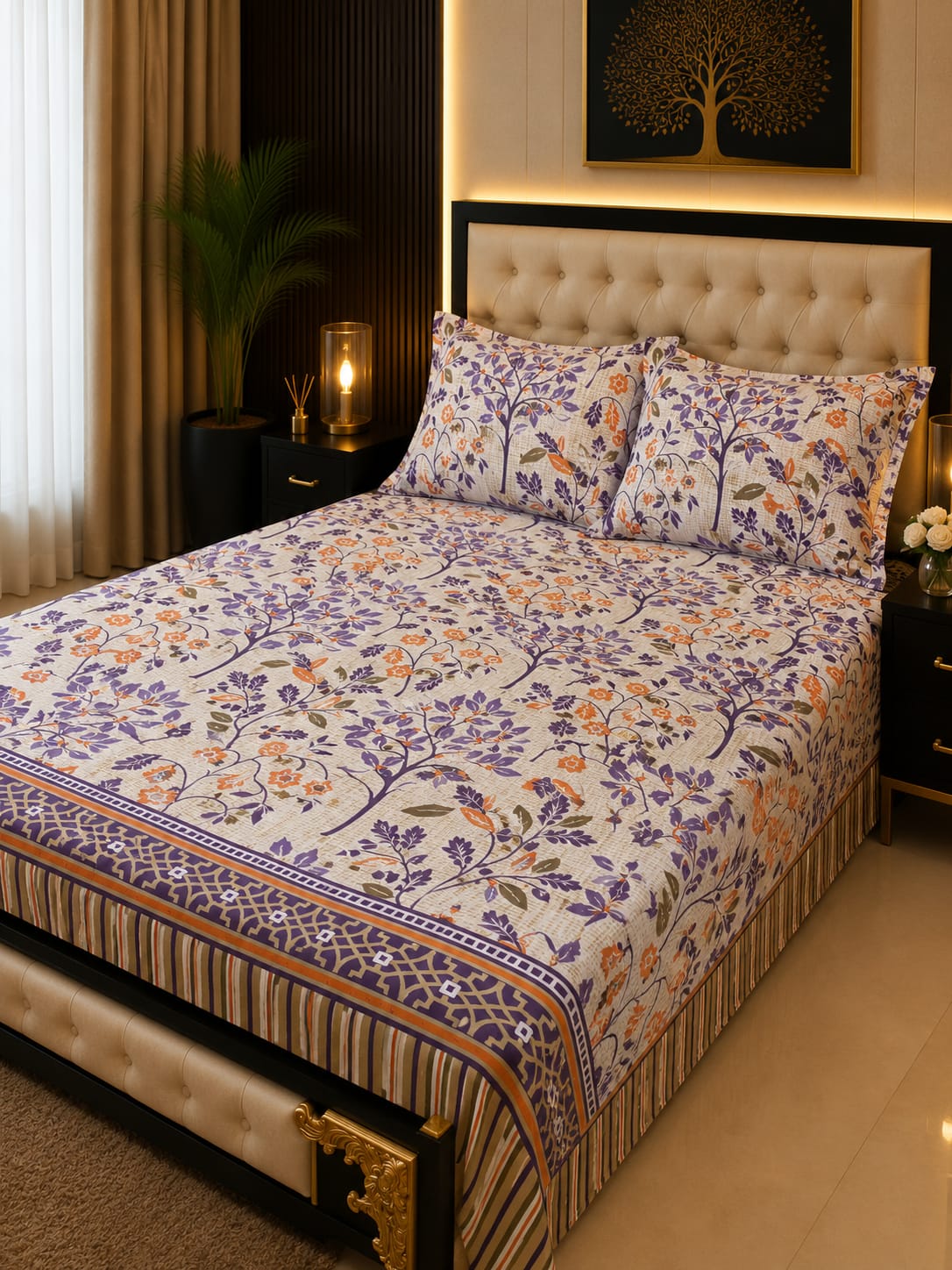 Tytan Cotton Bed Sheet - King - TBS050