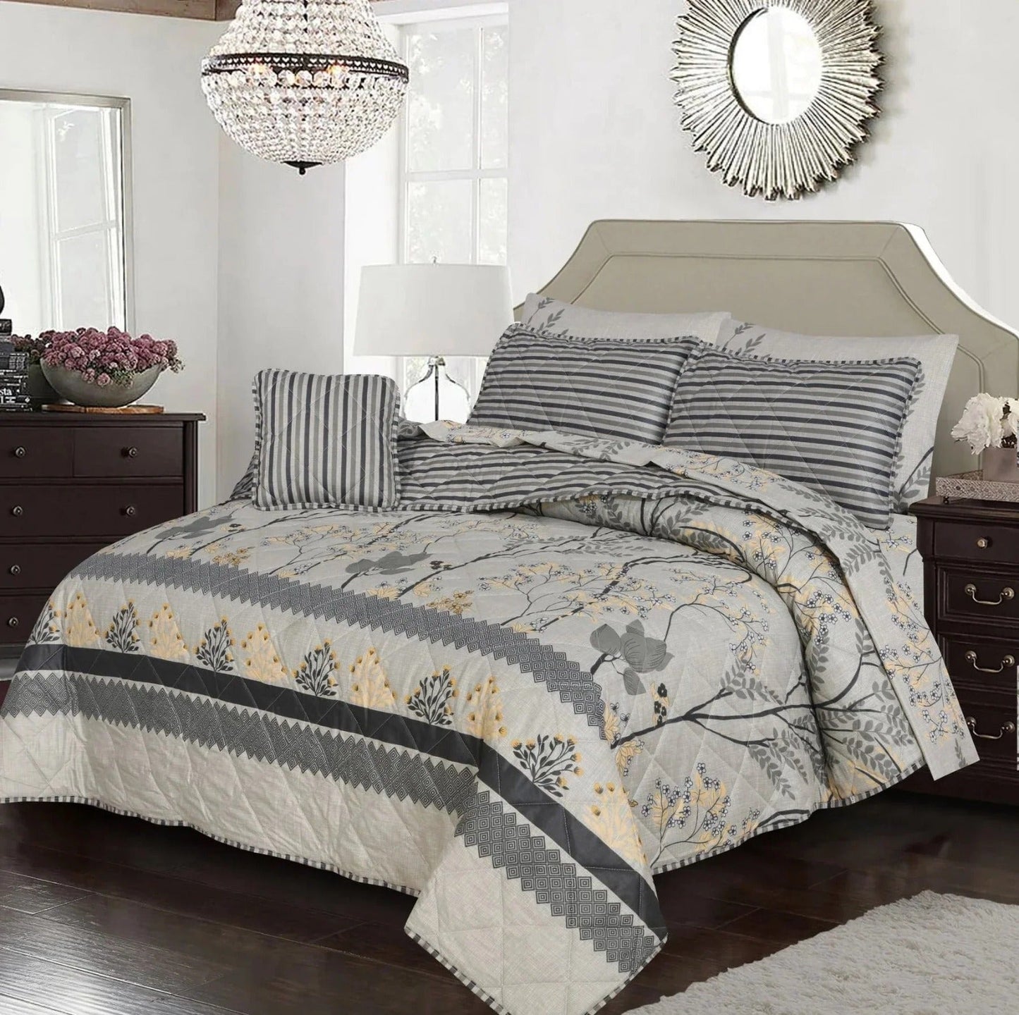 Rurva Cotton Comforter Set - 7pcs - RCS019
