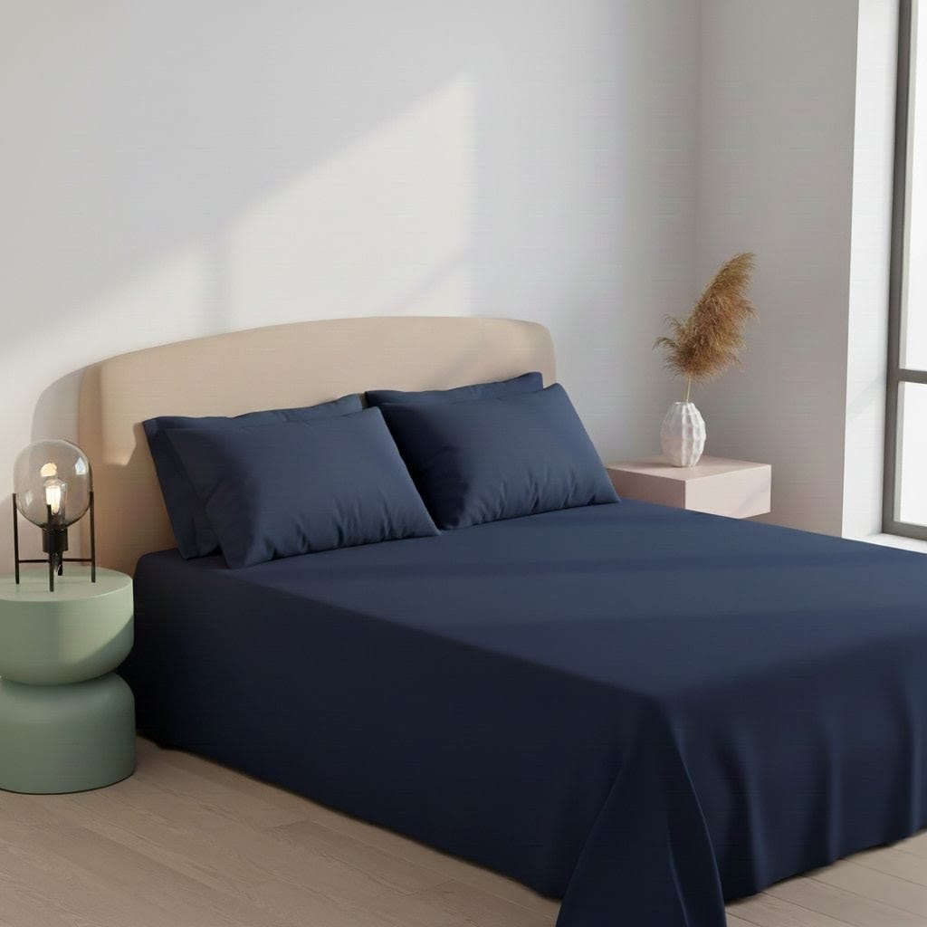 3 Pcs Plain Colour King Size Bedsheet Set – Soft & Comfortable 04