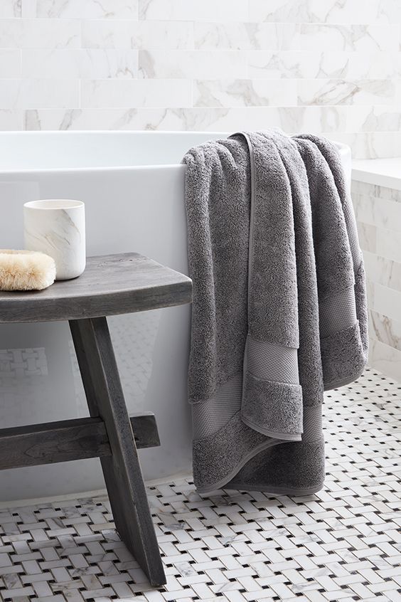 Export Quality Pure Cotton Towel - Grey - ECT011