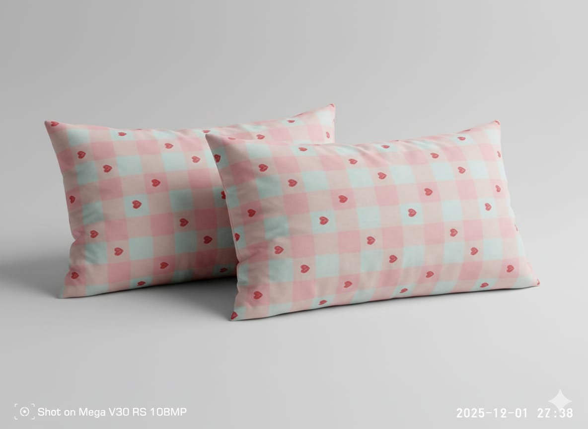 Premium Cotton Pillow Cases – Elegant & Durable (2 Pcs)