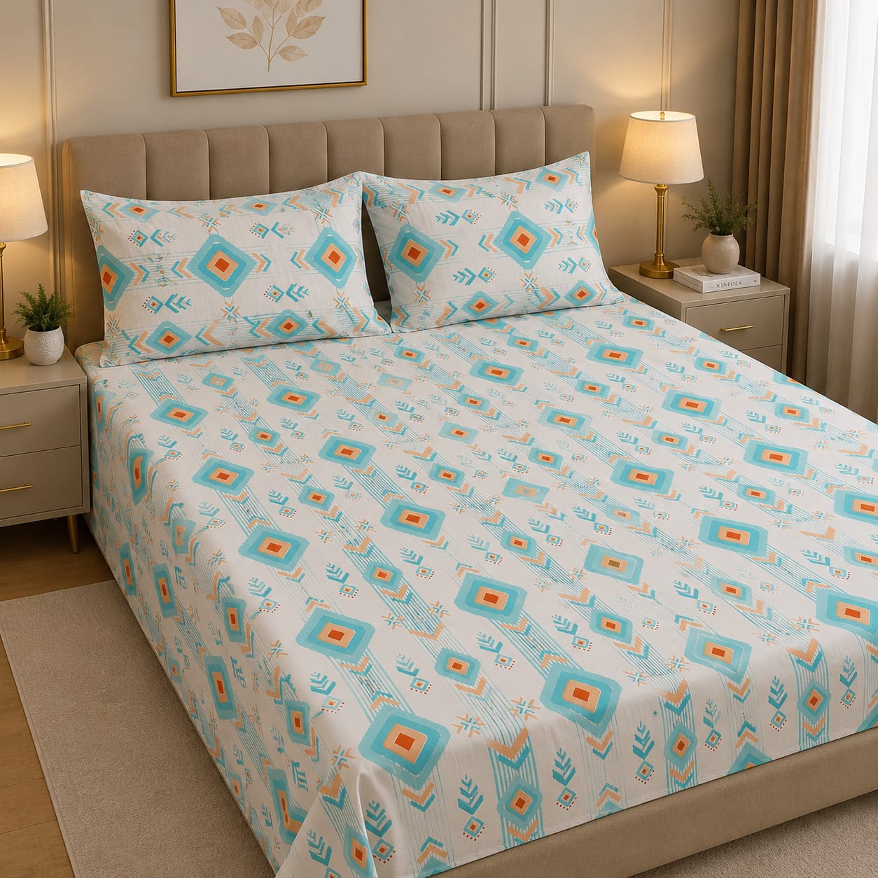 Cozify Pure Cotton Bed Sheet - King - CPB 020