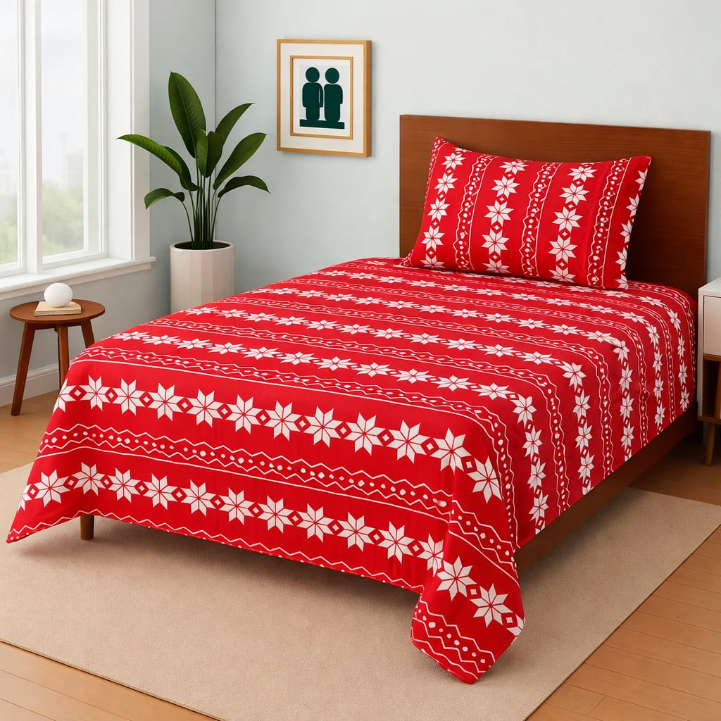 COZIFY PURE COTTON SINGLE BEDSHEET 015