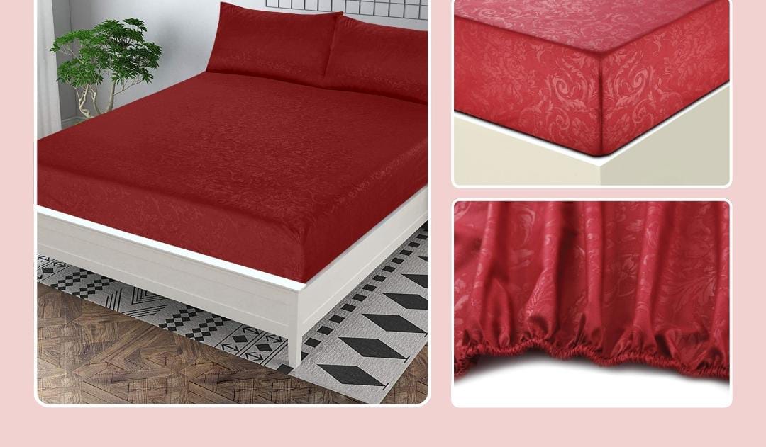 3Pcs Pearl Leather Embossed Fitted Sheet 03