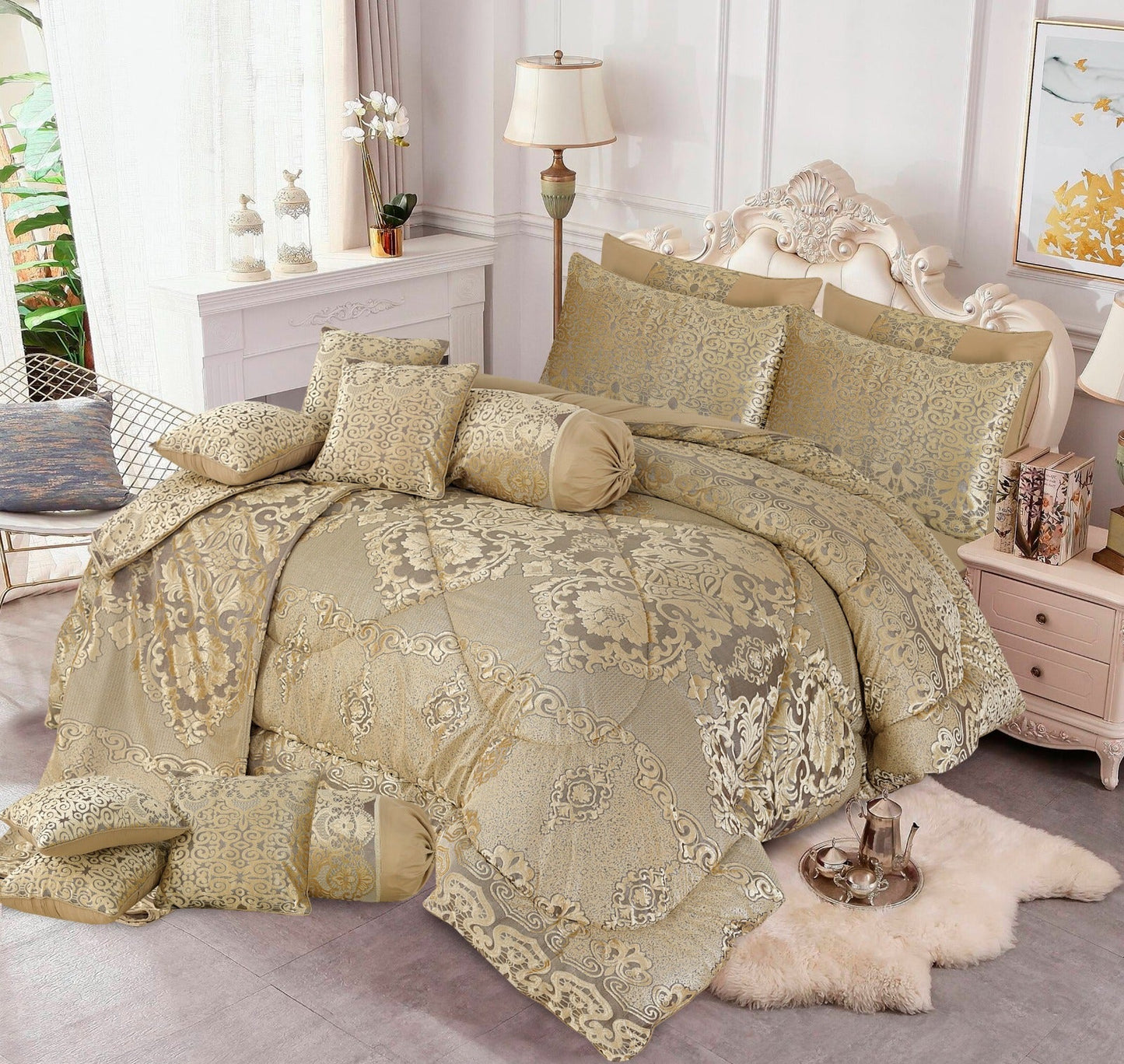REDOS 14 PCS WINTER PLUSH BRIDAL RAZAI SETS 03