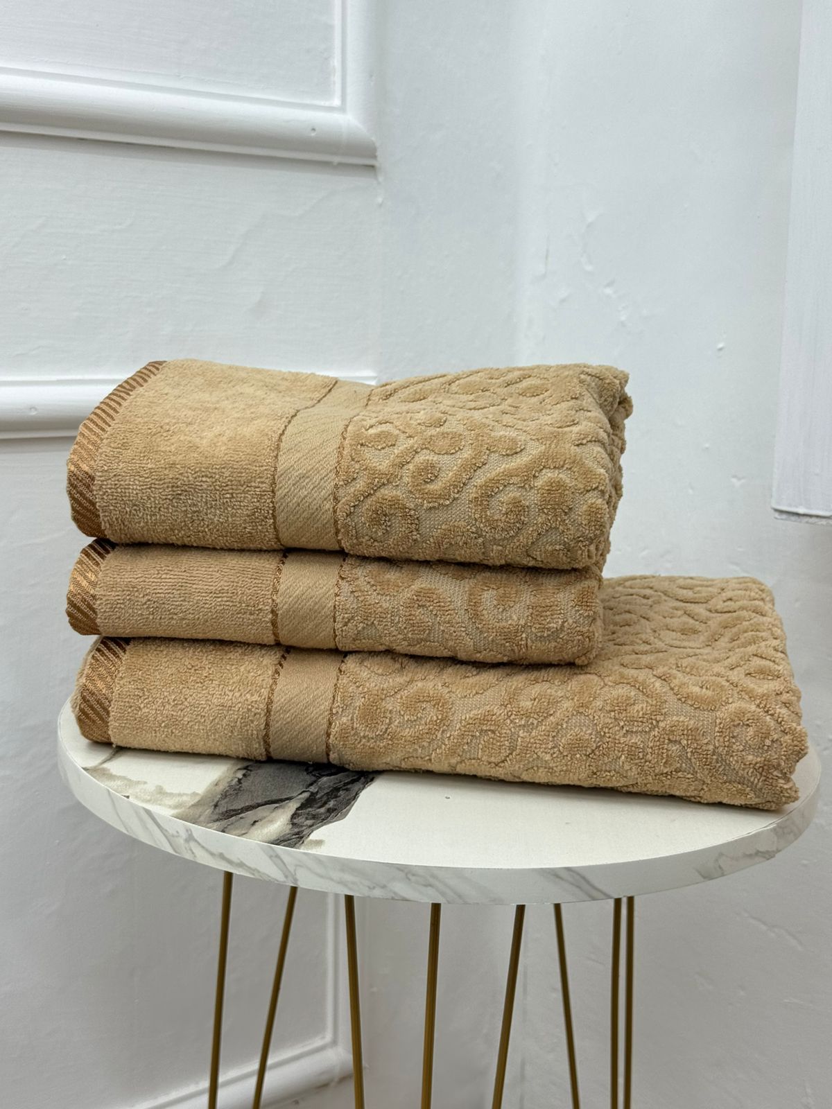 2️⃣ Luxury Soft Cotton 3 Piece Bath Towel Set