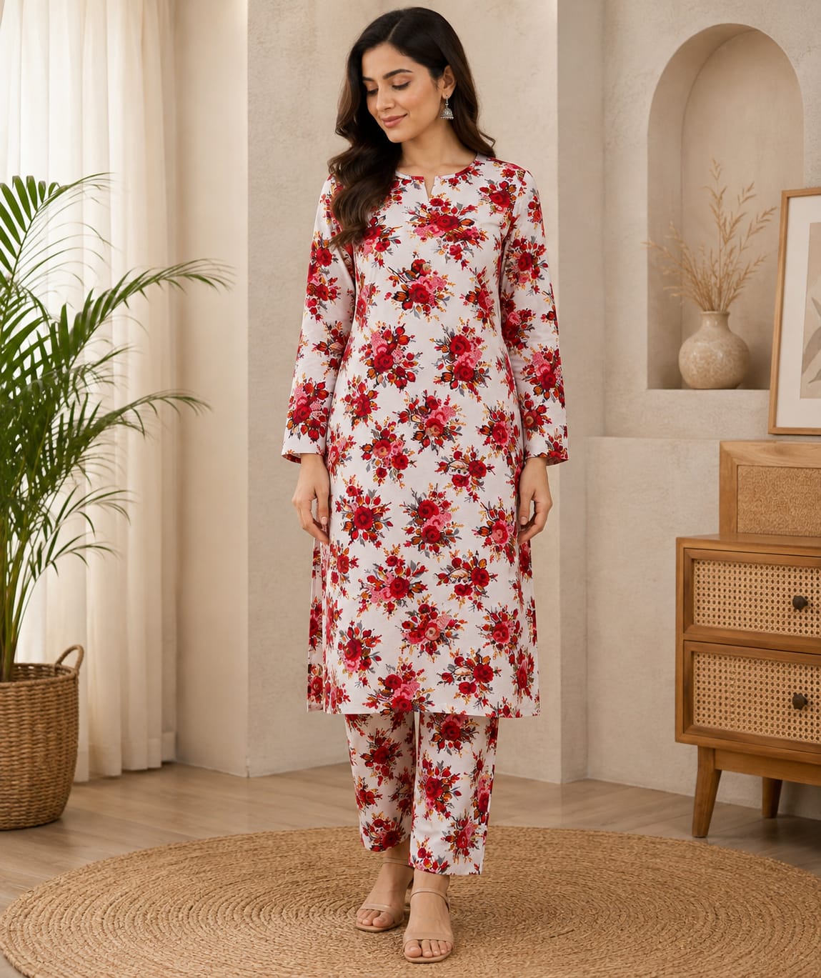 Winter Bloom β 2 Pcs Unstitched Ladies Suit