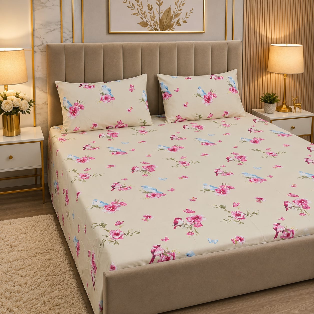 Executive Pure Cotton Bed Sheet - King - EPB 016
