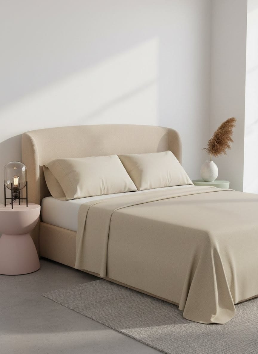 3 Pcs Plain Colour King Size Bedsheet Set – Soft & Comfortable 02