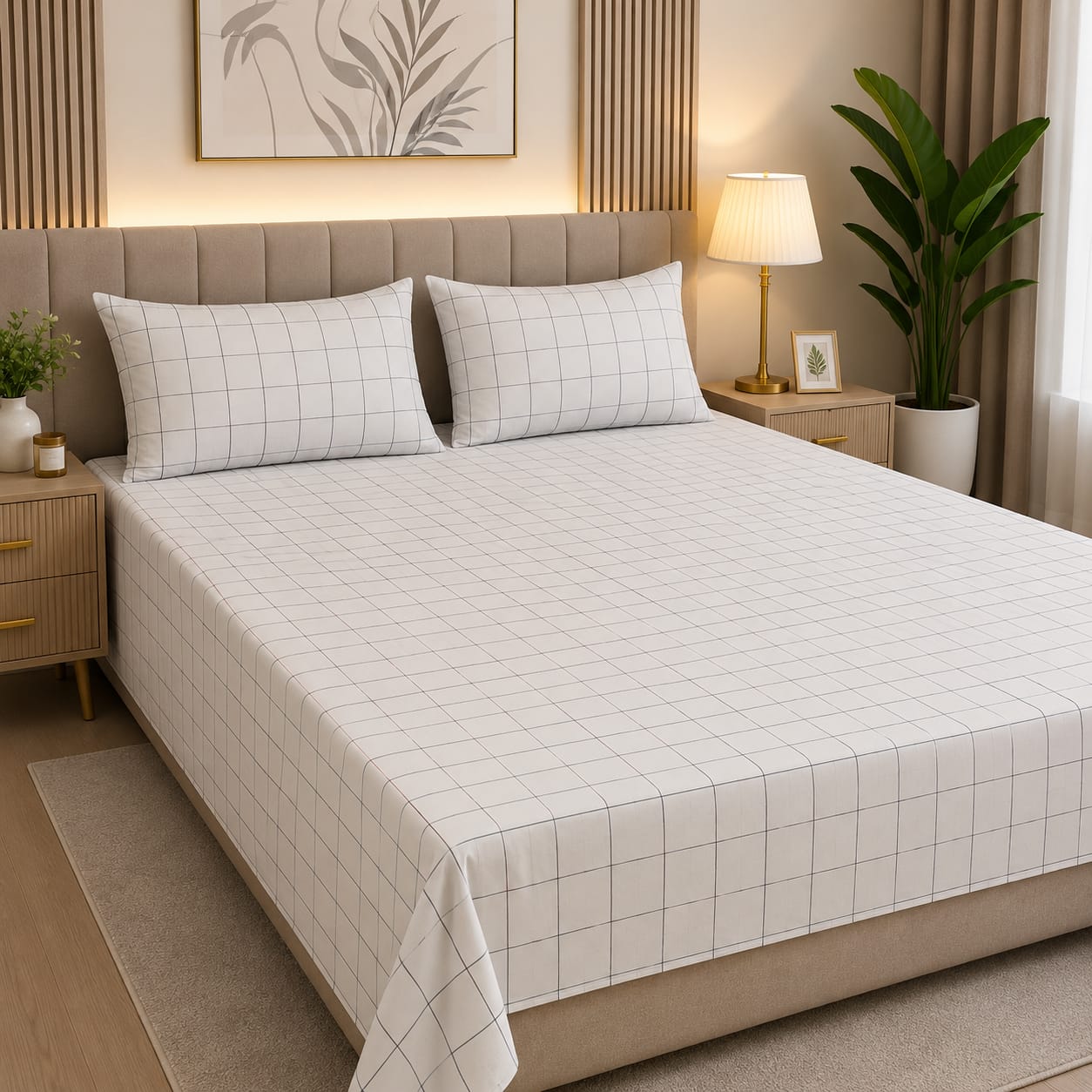 Executive Pure Cotton Bed Sheet - King - EPB 09