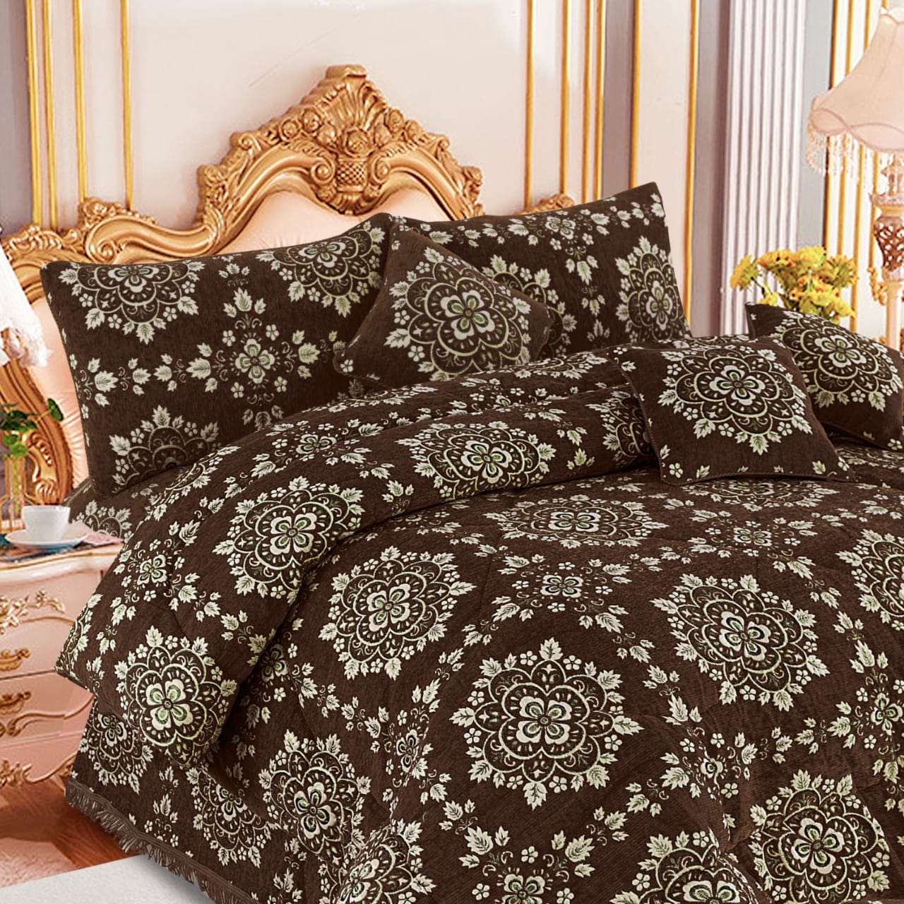 VELVET JAYQUARD BRIDAL RAZAI SETS - 10 Pcs Product 09