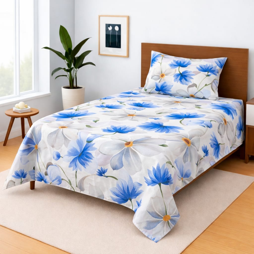 COZIFY PURE COTTON SINGLE BEDSHEET 021