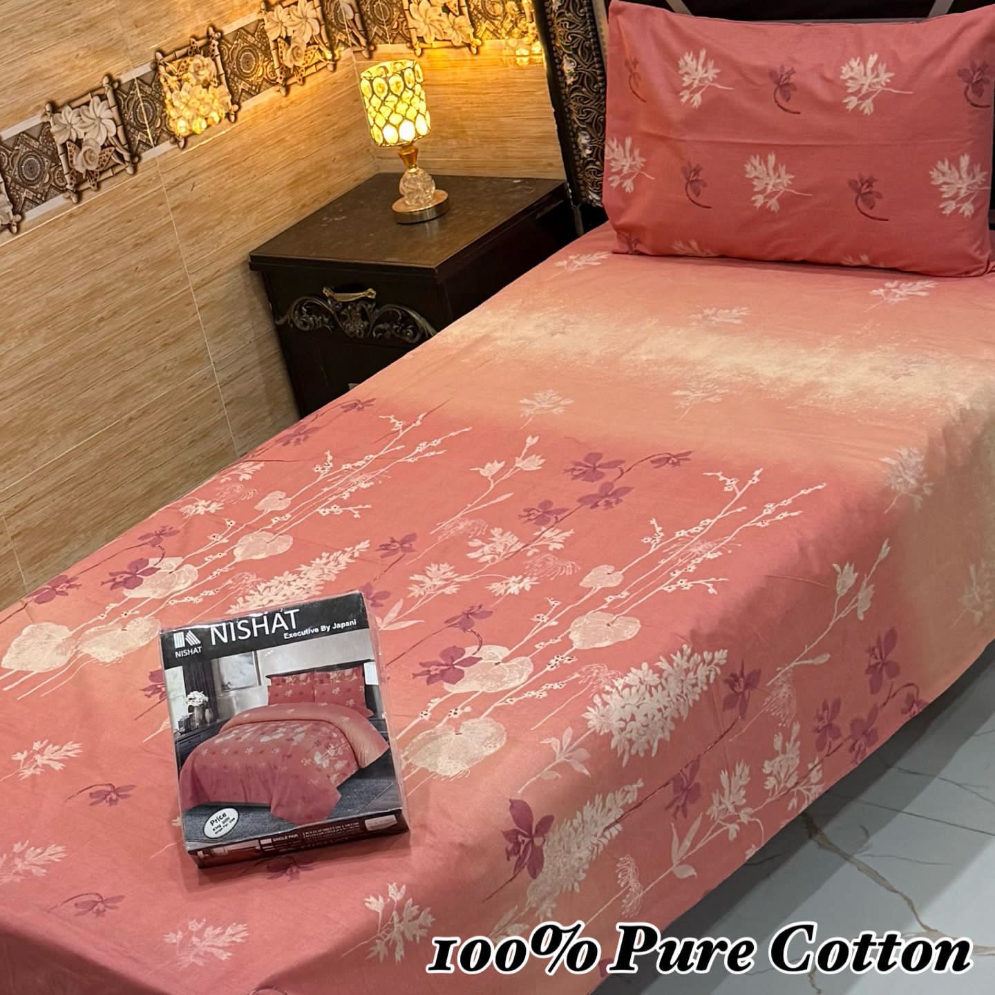 Premium 4 Pcs Single Pure Cotton Bedsheets – Gift Pack 07