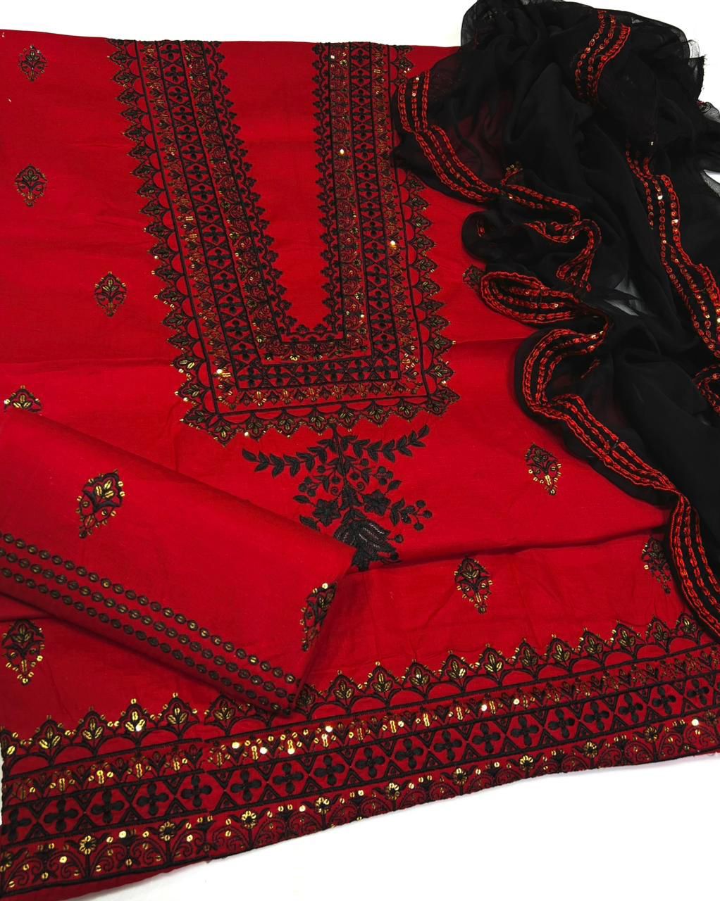 Eid Collection 2K26 – 3 Pcs Lawn / Cotton Hit Traditional Embroidery Suit