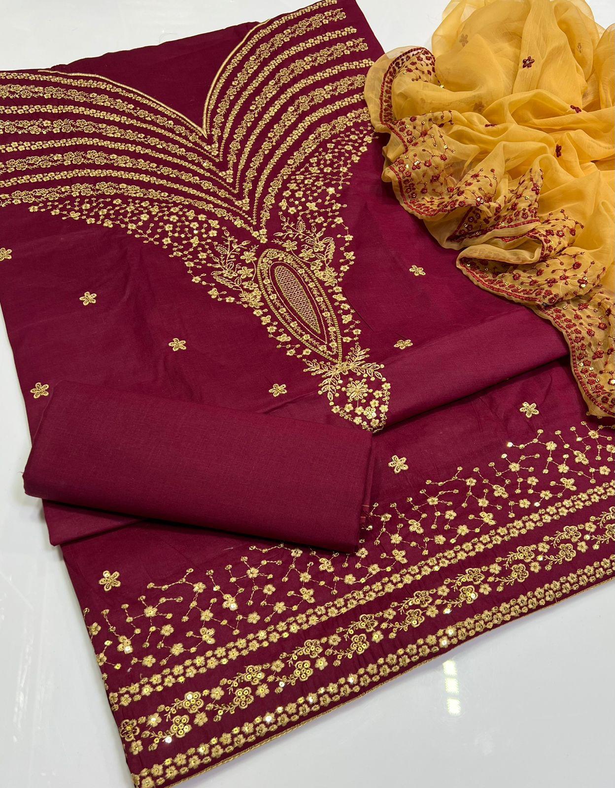 Eid Collection 2K26 – 3 Pcs Lawn / Cotton Hit Traditional Embroidery Suit