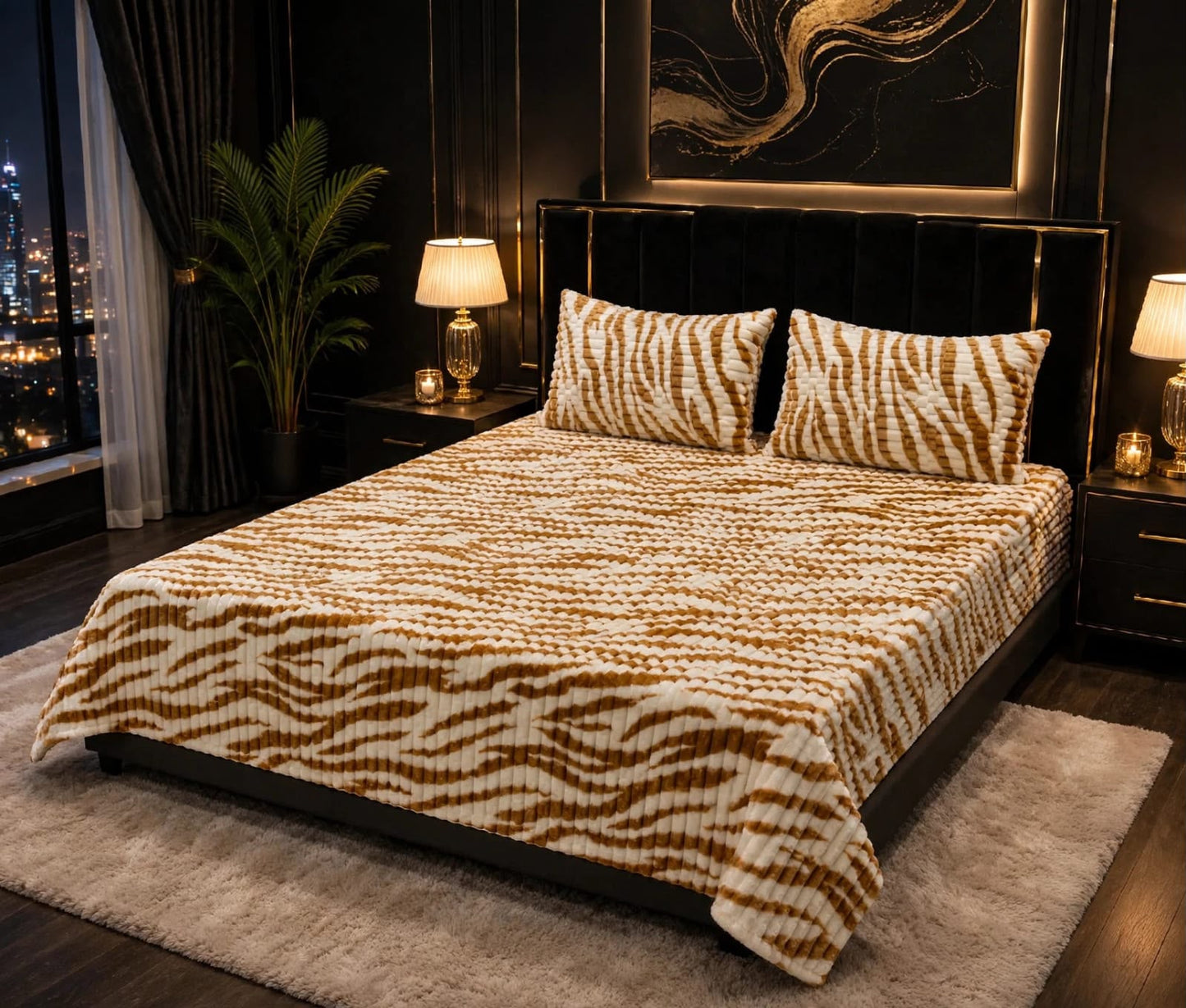 Ultra Soft Winter Puffy Bedsheet – 3 Piece King Bedding Set 09