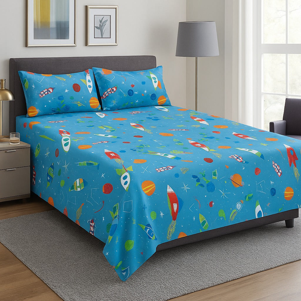 Cozify Pure Cotton Bed Sheet - King - CPB048