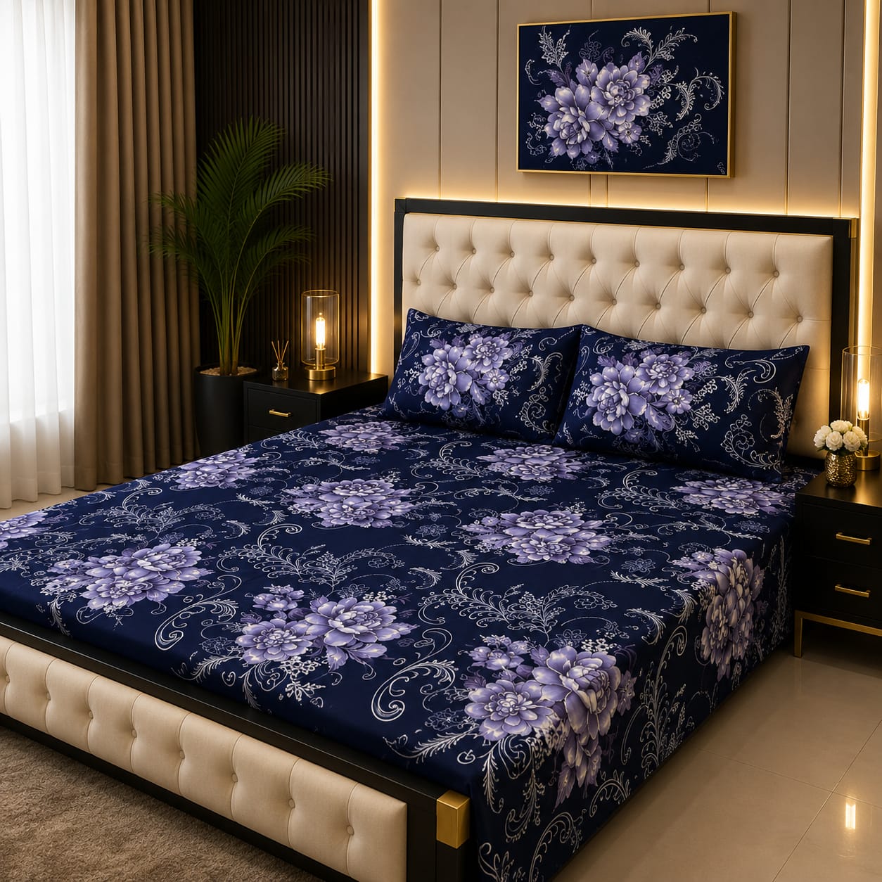 Tytan Cotton Bed Sheet - King - TBS057