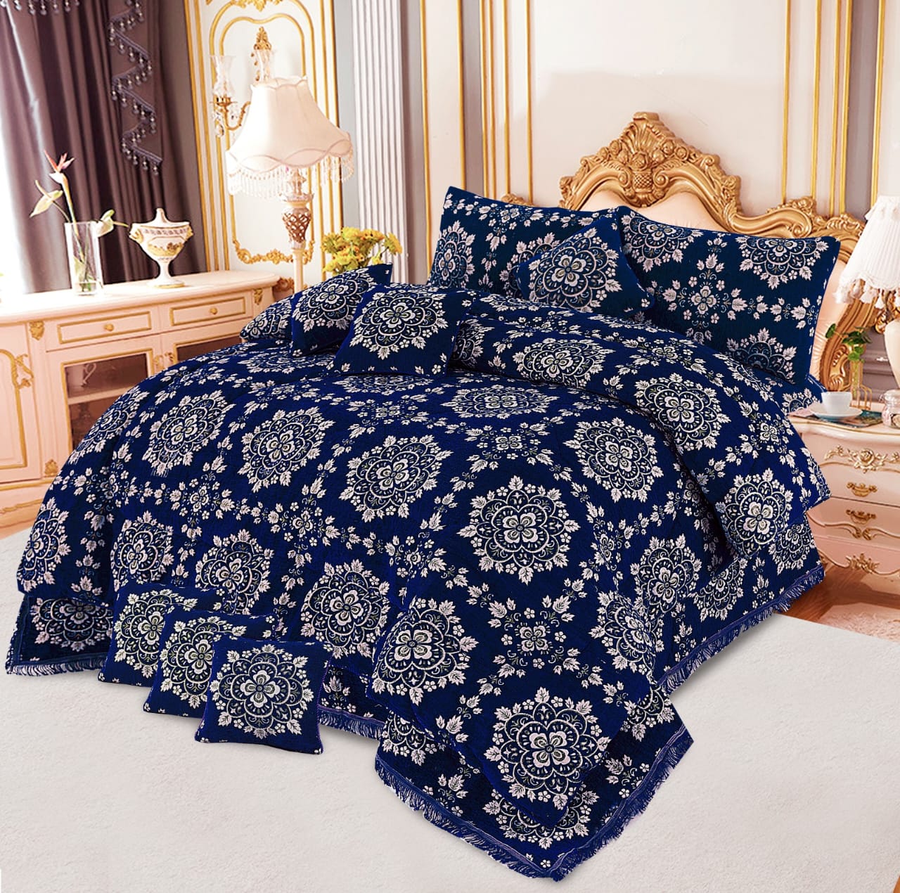VELVET JAYQUARD BRIDAL RAZAI SETS - 10 Pcs Product 08
