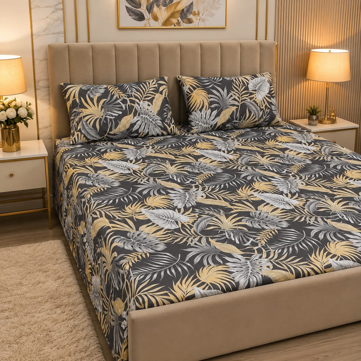 Executive Pure Cotton Bed Sheet - King - EPB 019