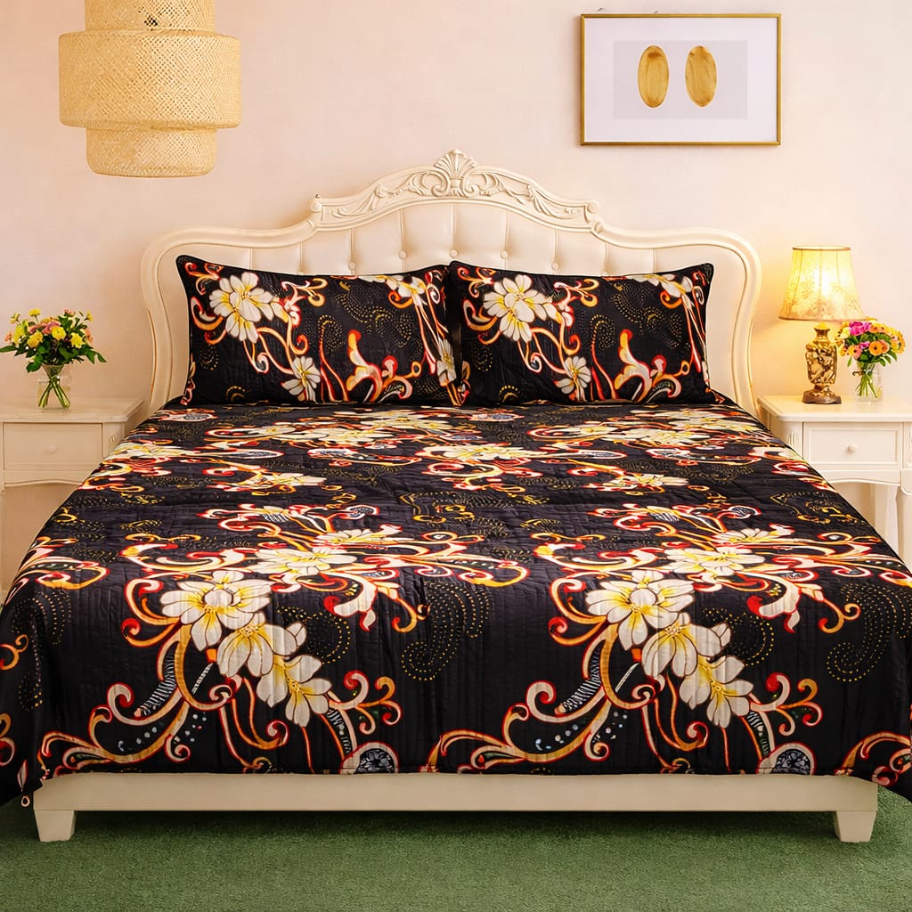 ποΈ 3 Pcs Fleece Bedsheet Set β Ultra Soft & Warm 017