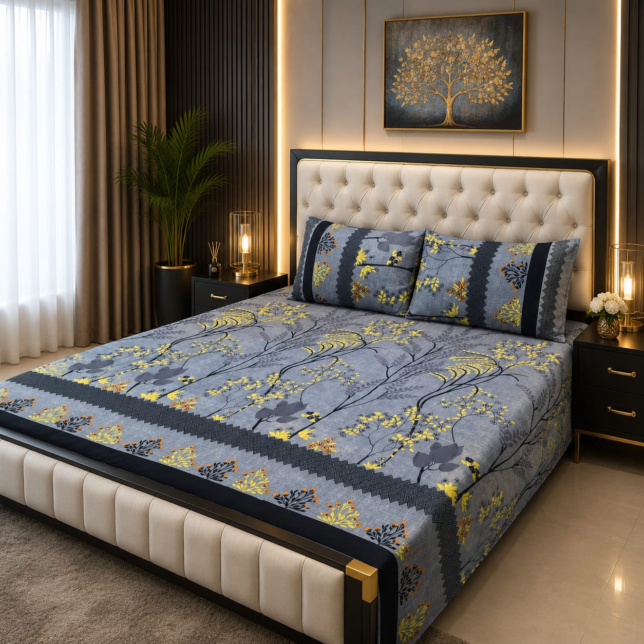 Tytan Cotton Bed Sheet - King - TBS058