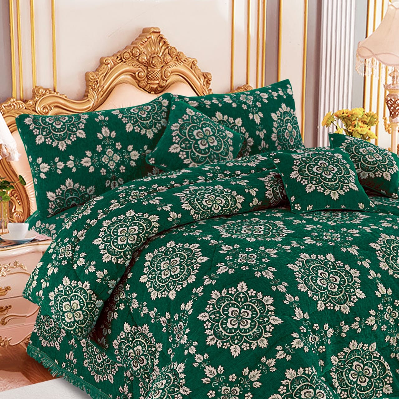 VELVET JAYQUARD BRIDAL RAZAI SETS - 10 Pcs Product 010
