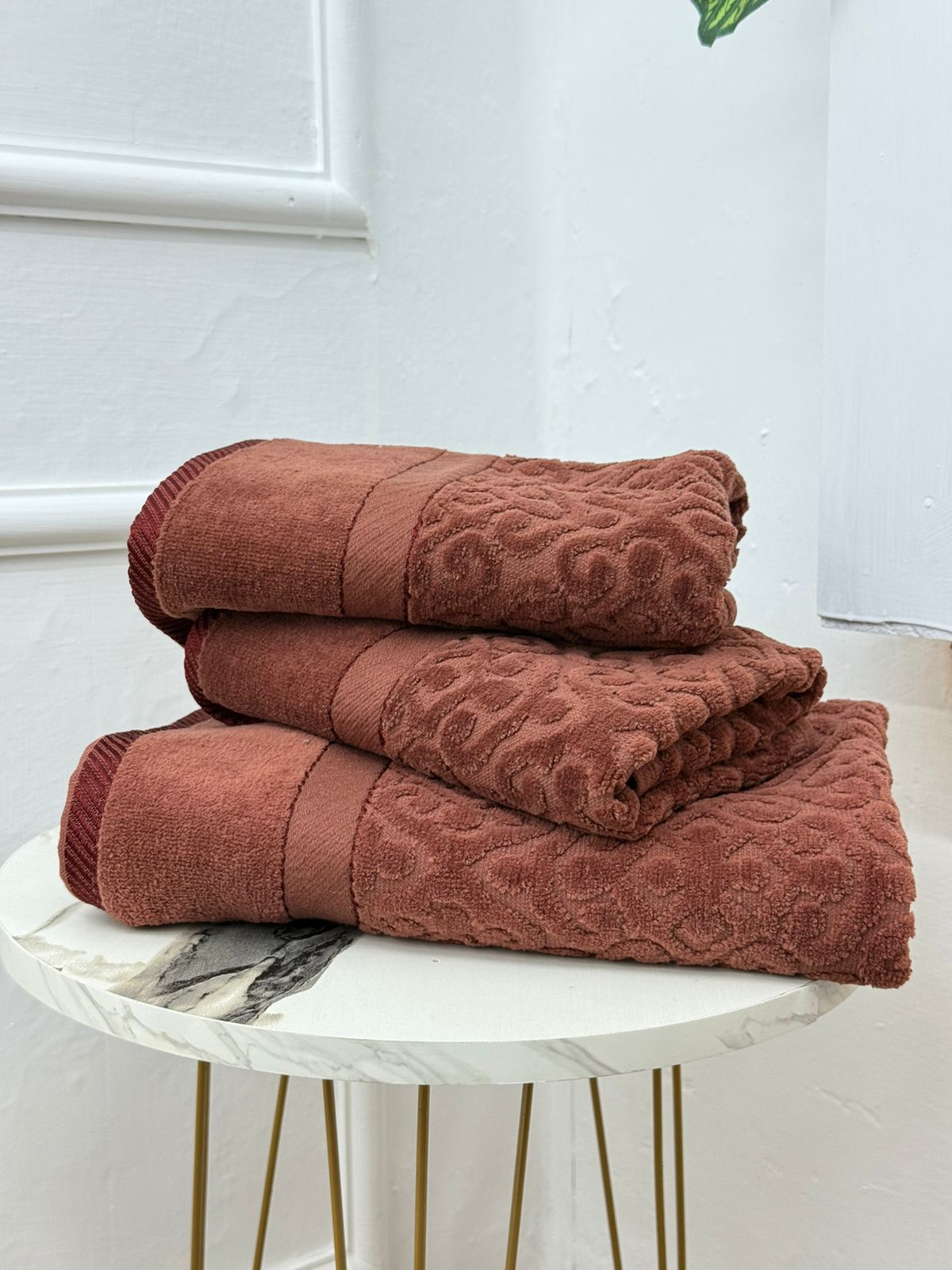 2️⃣ Luxury Soft Cotton 3 Piece Bath Towel Set