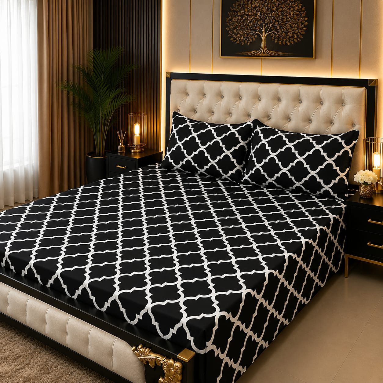 Tytan Cotton Bed Sheet - King - TBS059