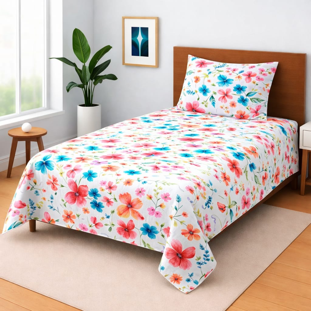 COZIFY PURE COTTON SINGLE BEDSHEET 033