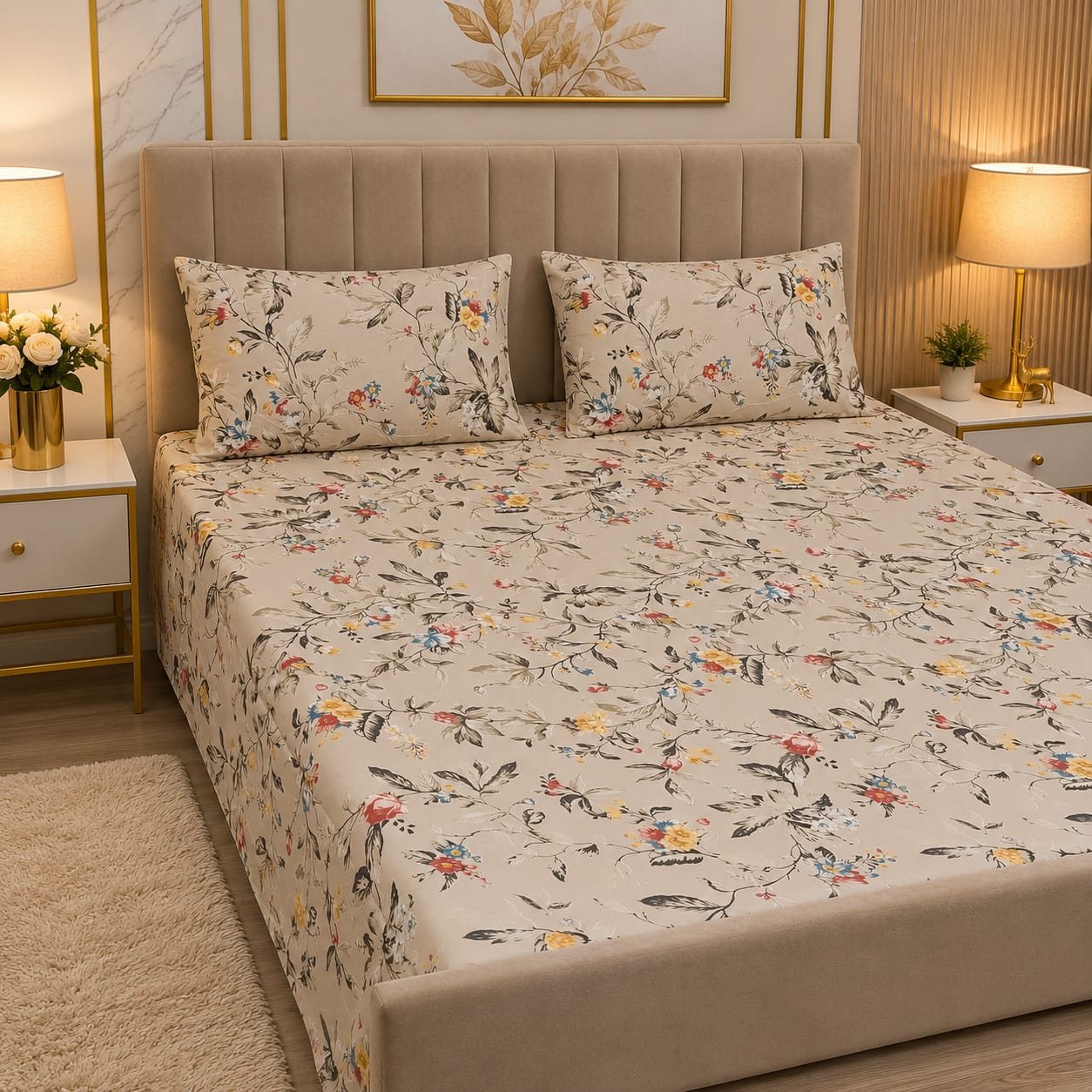 Executive Pure Cotton Bed Sheet - King - EPB 021