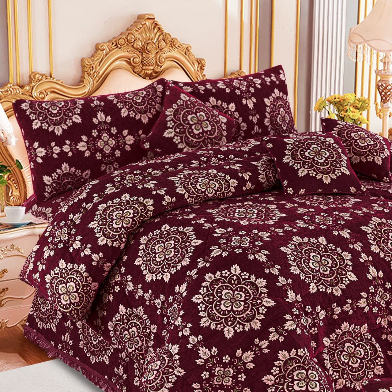 VELVET JAYQUARD BRIDAL RAZAI SETS - 10 Pcs Product 07